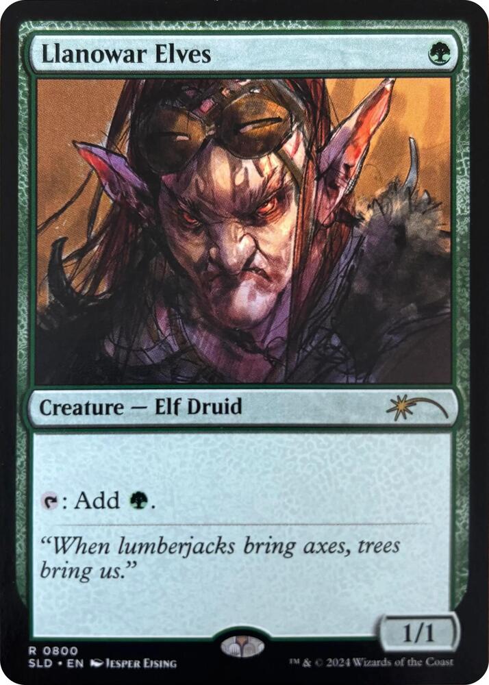 Llanowar Elves 800 card from Secret Lair Drop Series