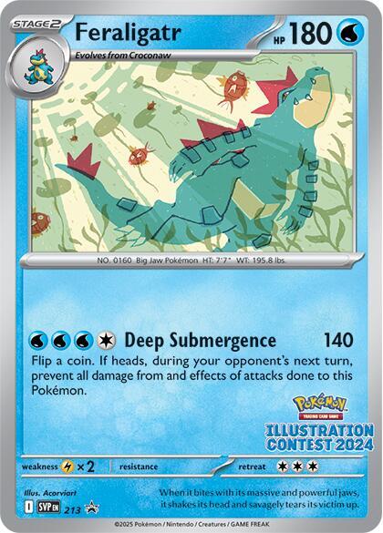 Feraligatr (Illustration Contest 2024) 213 card from SV: Scarlet & Violet Promo Cards