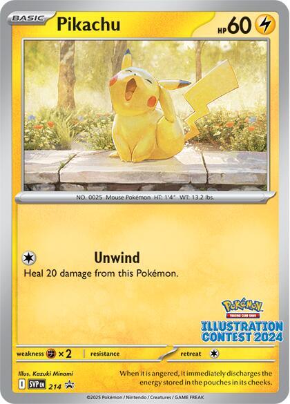 Pikachu (Illustration Contest 2024) 214 card from SV: Scarlet & Violet Promo Cards