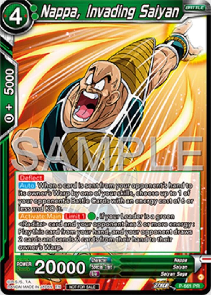 Nappa, Invading Saiyan (Deluxe Pack 2025 Vol.1) P-661 card from Promotion Cards