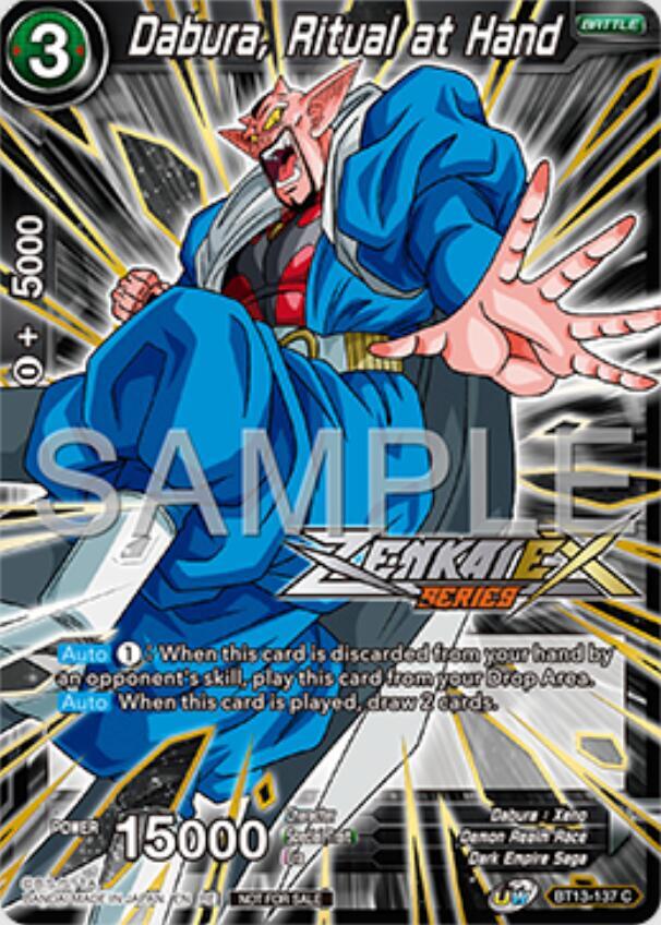 Dabura, Ritual at Hand (Event Pack 16) BT13-137 card from Promotion Cards