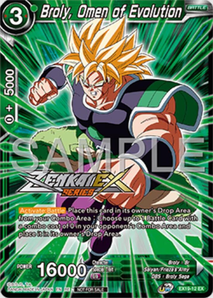 Broly, Omen of Evolution (Event Pack 16) EX19-12 card from Promotion Cards