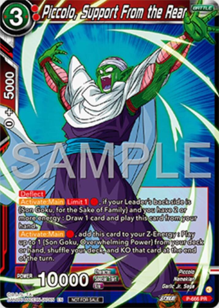 Piccolo, Support From the Rear (Zenkai Series Tournament Pack Vol.11) P-666 card from Tournament Promotion Cards