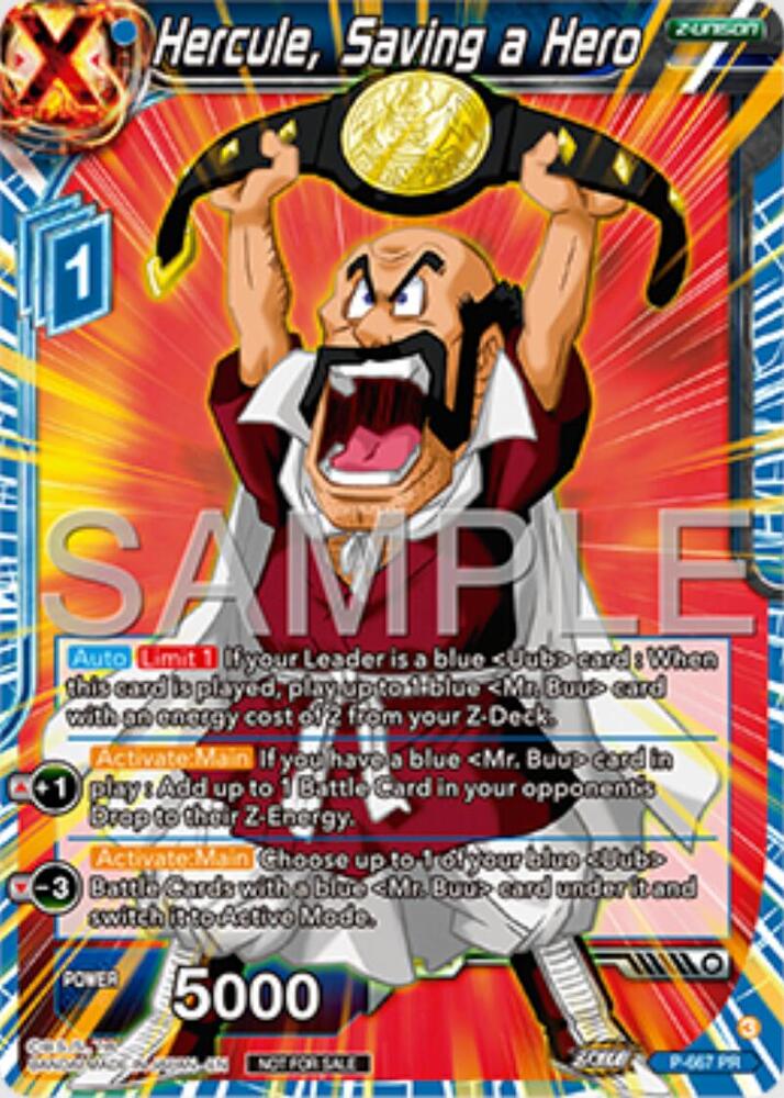 Hercule, Saving a Hero (Zenkai Series Tournament Pack Vol.11) P-667 card from Tournament Promotion Cards