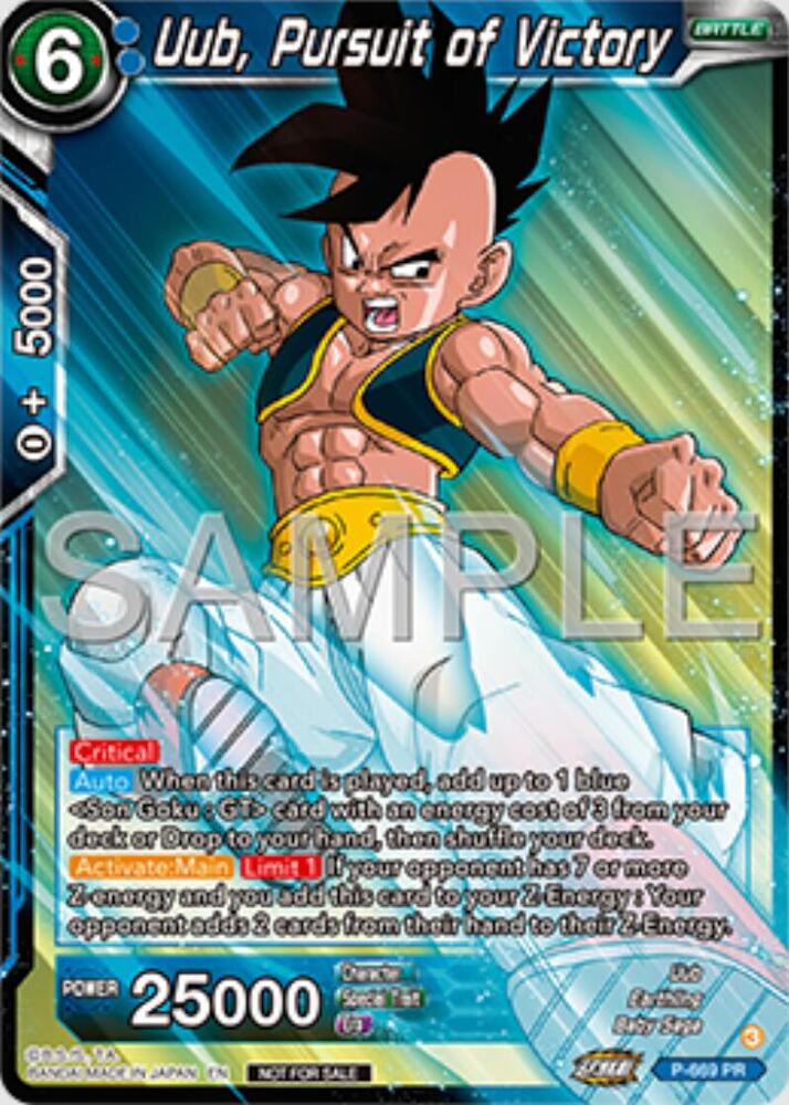 Uub, Pursuit of Victory (Zenkai Series Tournament Pack Vol.11) P-669 card from Tournament Promotion Cards