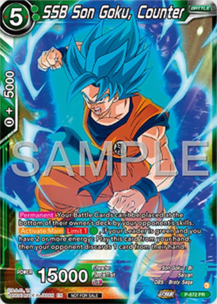 SSB Son Goku, Counter (Zenkai Series Tournament Pack Vol.11) P-672 card from Tournament Promotion Cards