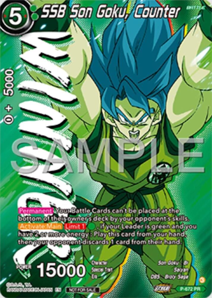 SSB Son Goku, Counter (Zenkai Series Tournament Pack Vol.11) (Winner) P-672 card from Tournament Promotion Cards