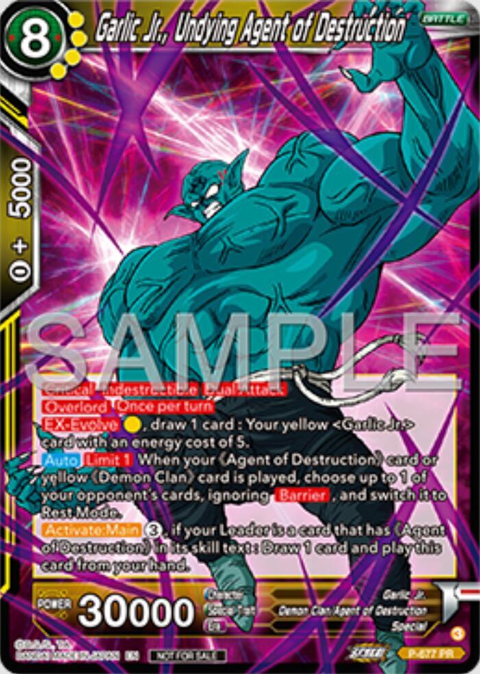 Garlic Jr., Undying Agent of Destruction (Zenkai Series Tournament Pack Vol.11) P-677 card from Tournament Promotion Cards
