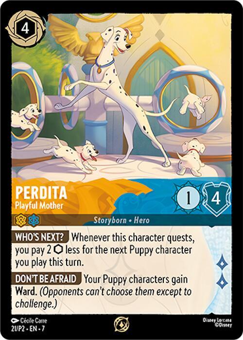 Perdita - Playful Mother 21 card from Disney Lorcana Promo Cards
