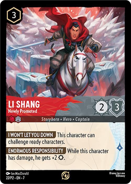 Li Shang - Newly Promoted 22 card from Disney Lorcana Promo Cards