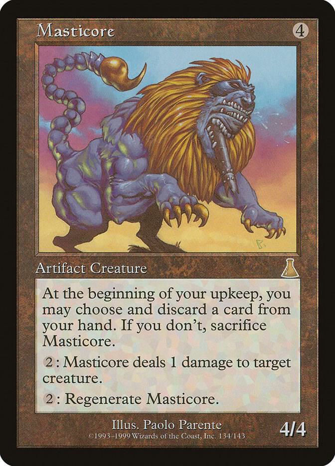 Masticore 134 card from Urza's Destiny