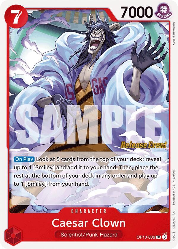 Caesar Clown OP10-006 card from Royal Blood Release Event Cards