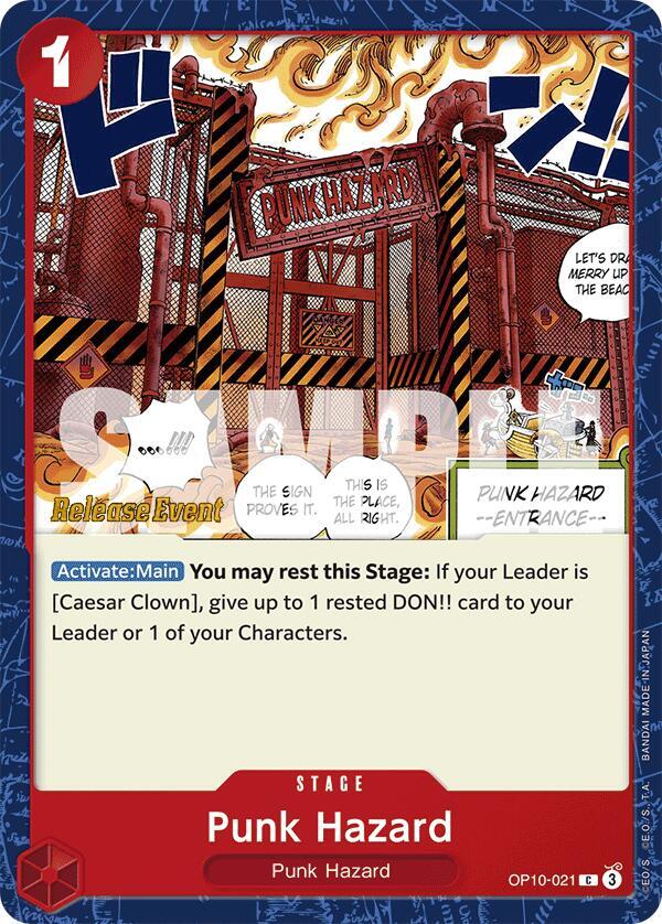 Punk Hazard OP10-021 card from Royal Blood Release Event Cards