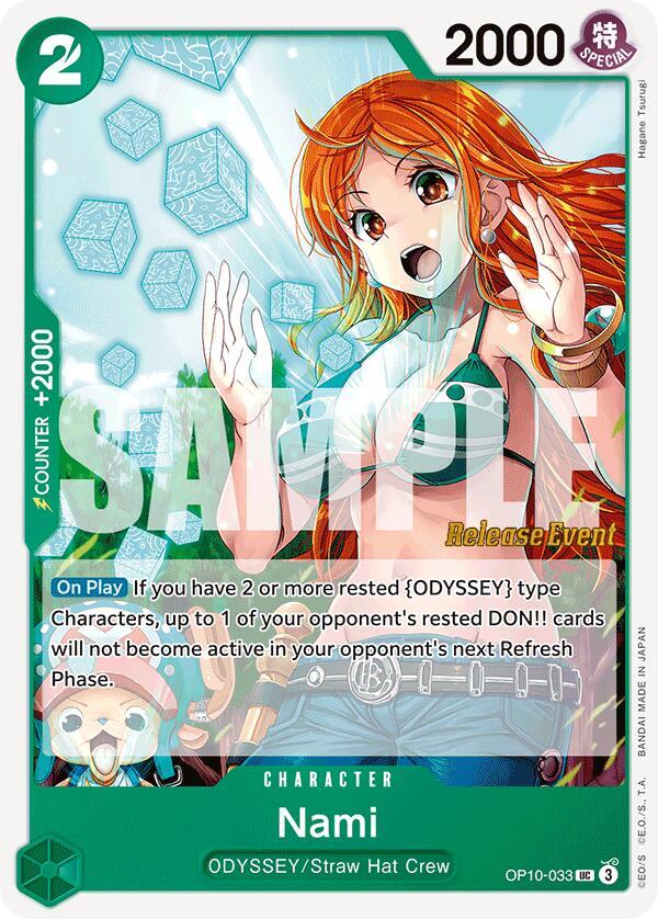 Nami OP10-033 card from Royal Blood Release Event Cards