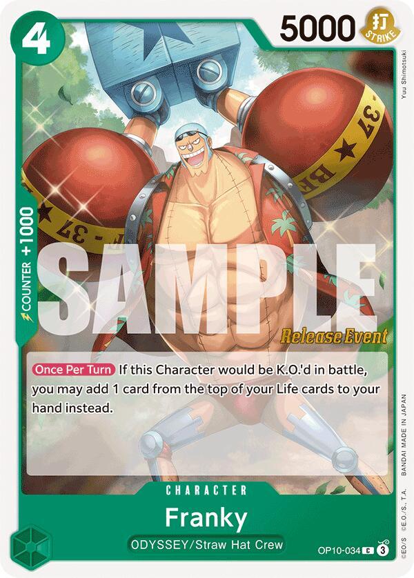 Franky OP10-034 card from Royal Blood Release Event Cards