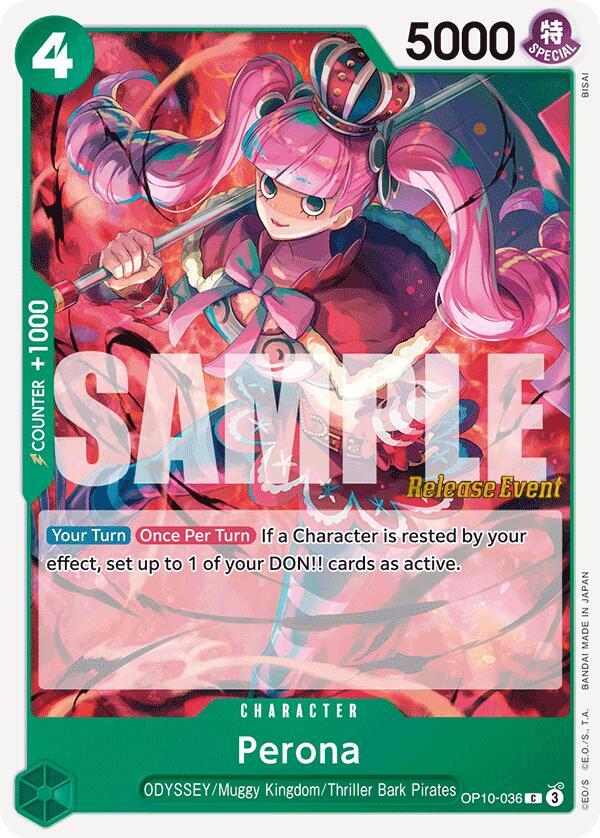 Perona OP10-036 card from Royal Blood Release Event Cards