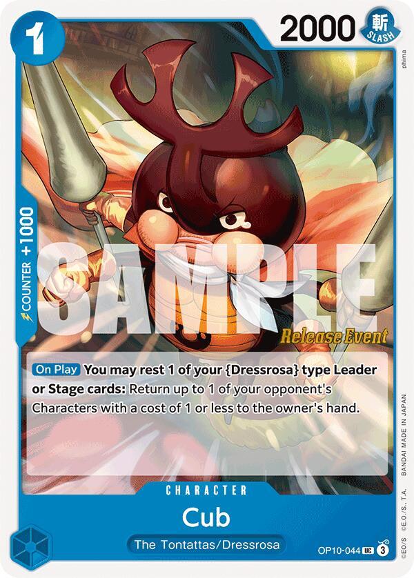 Cub OP10-044 card from Royal Blood Release Event Cards