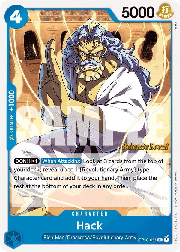 Hack OP10-051 card from Royal Blood Release Event Cards