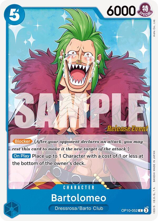 Bartolomeo OP10-052 card from Royal Blood Release Event Cards