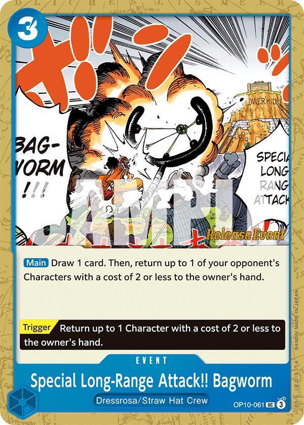 Special Long-Range Attack!! Bagworm OP10-061 card from Royal Blood Release Event Cards