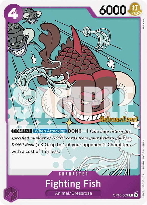 Fighting Fish OP10-069 card from Royal Blood Release Event Cards
