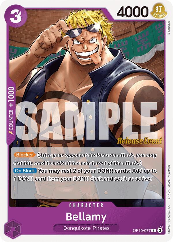 Bellamy OP10-077 card from Royal Blood Release Event Cards