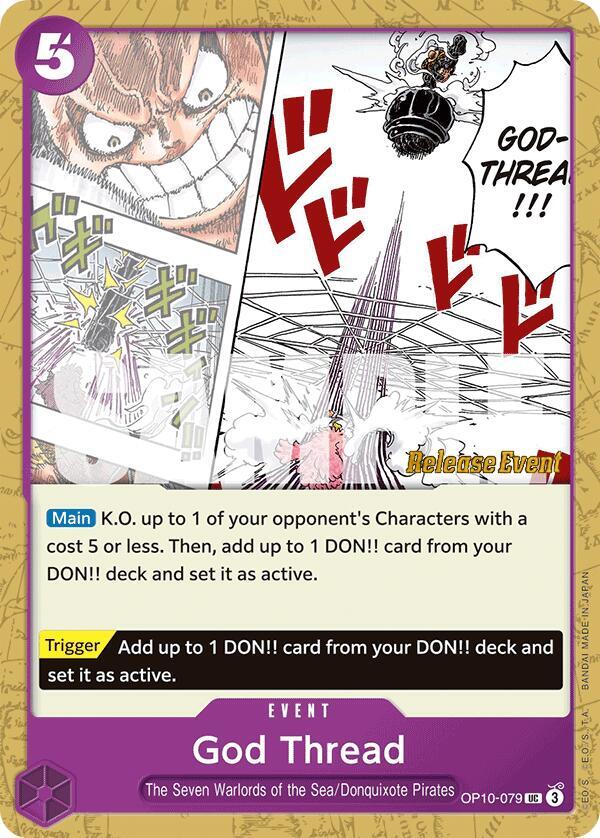 God Thread OP10-079 card from Royal Blood Release Event Cards