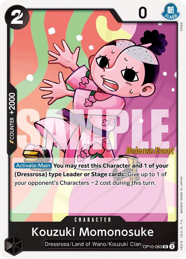 Kouzuki Momonosuke OP10-083 card from Royal Blood Release Event Cards