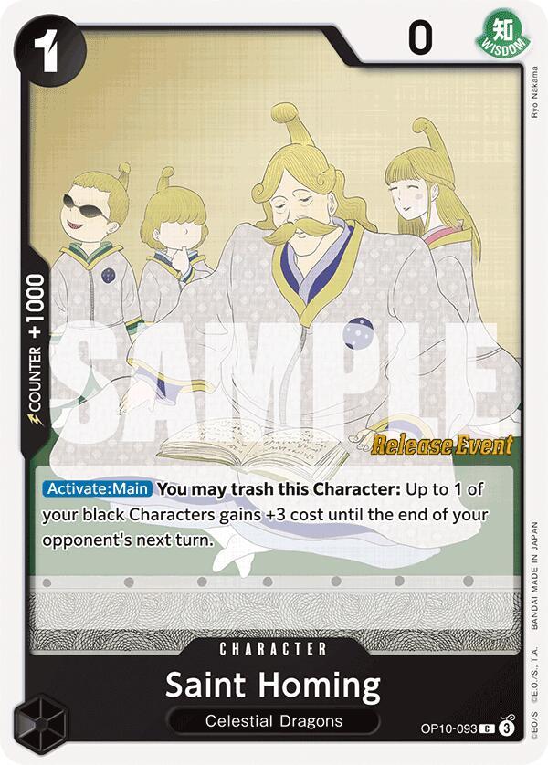Saint Homing OP10-093 card from Royal Blood Release Event Cards