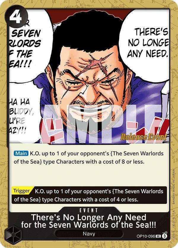 There's No Longer Any Need for the Seven Warlords of the Sea!!! OP10-096 card from Royal Blood Release Event Cards