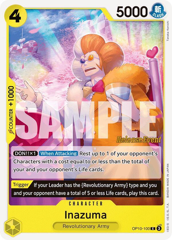 Inazuma OP10-100 card from Royal Blood Release Event Cards