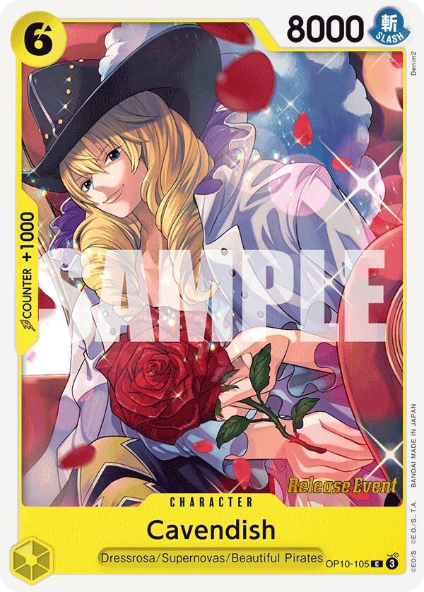 Cavendish OP10-105 card from Royal Blood Release Event Cards