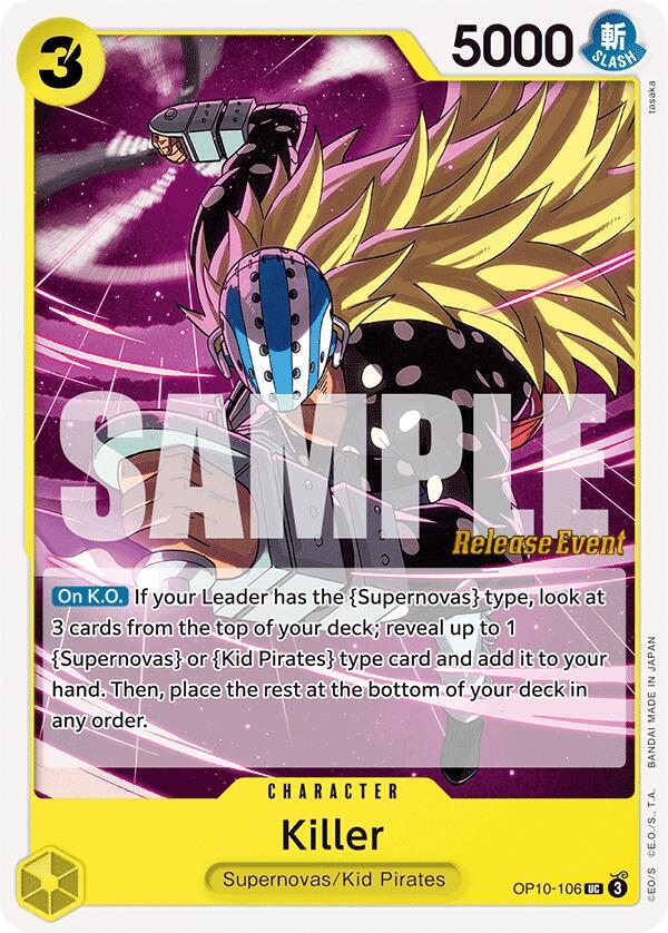 Killer OP10-106 card from Royal Blood Release Event Cards