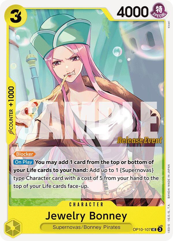 Jewelry Bonney OP10-107 card from Royal Blood Release Event Cards