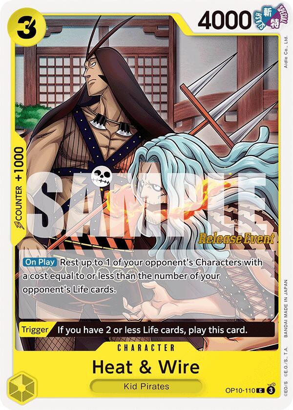 Heat & Wire OP10-110 card from Royal Blood Release Event Cards