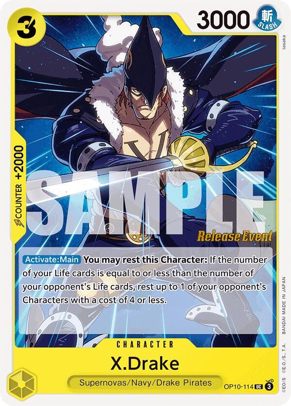 X.Drake OP10-114 card from Royal Blood Release Event Cards