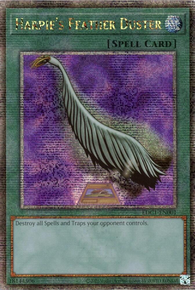 Harpie's Feather Duster (Alternate Art) EDC1-EN001 card from Early Days Collection Promotional Cards