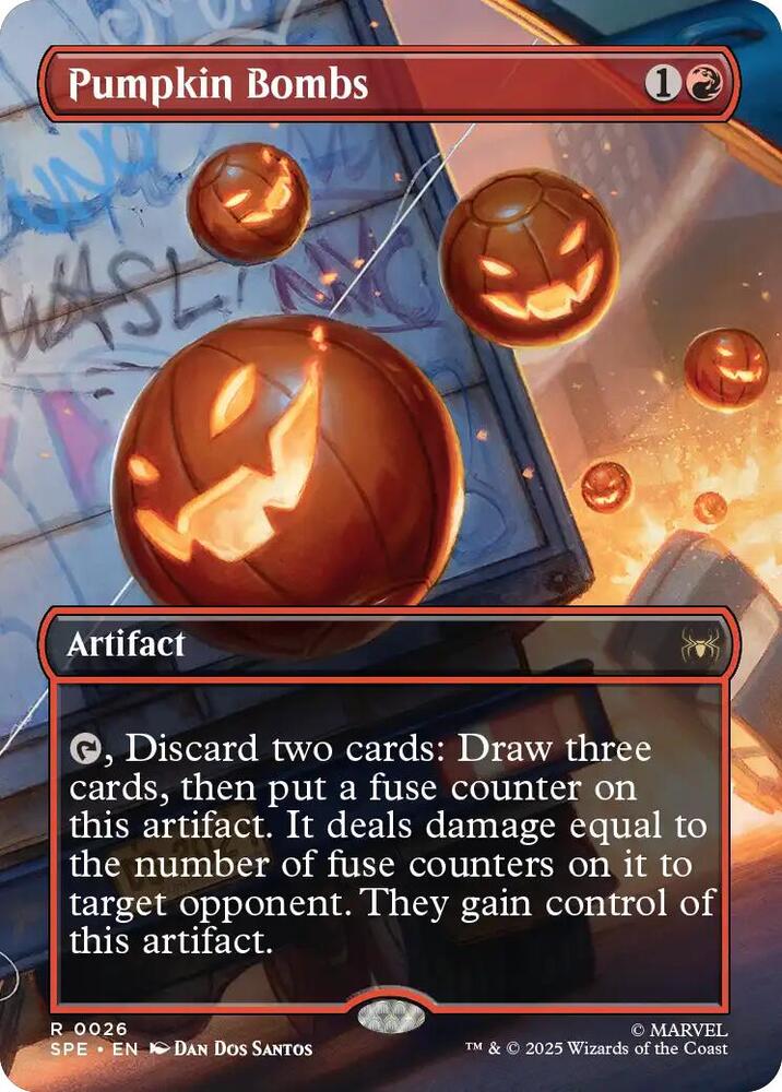 Pumpkin Bombs (Borderless) 26 card from Marvel's Spider-Man: Eternal-Legal