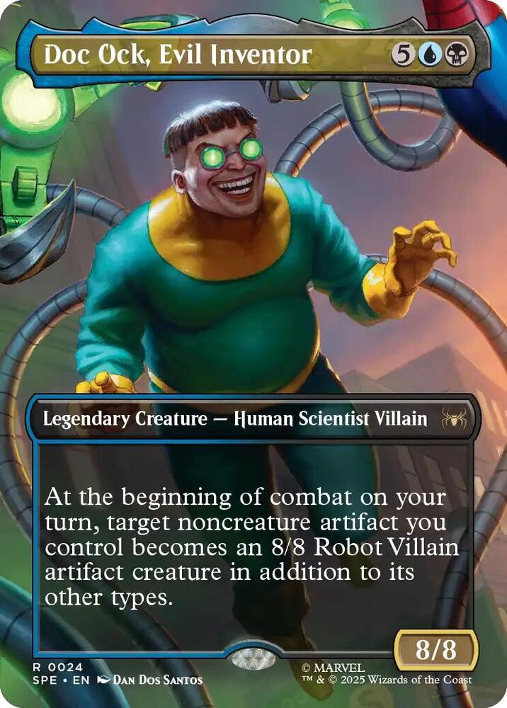 Doc Ock, Evil Inventor (Borderless) 24 card from Marvel's Spider-Man: Eternal-Legal