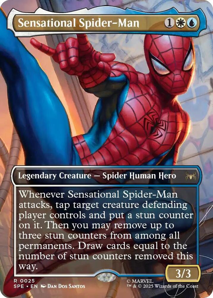 Sensational Spider-Man (Borderless) 25 card from Marvel's Spider-Man: Eternal-Legal