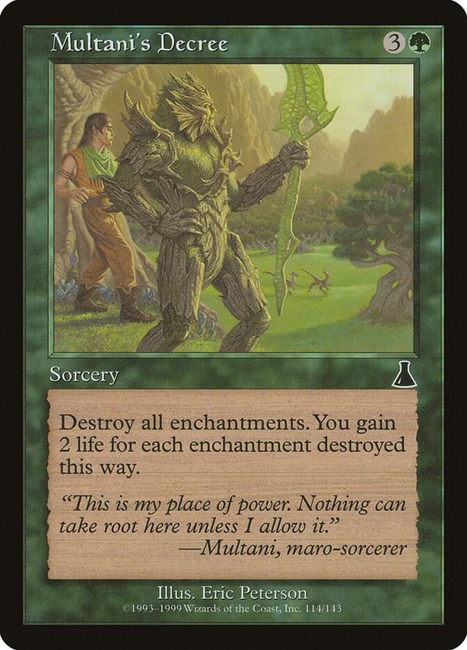 Multani's Decree 114 card from Urza's Destiny