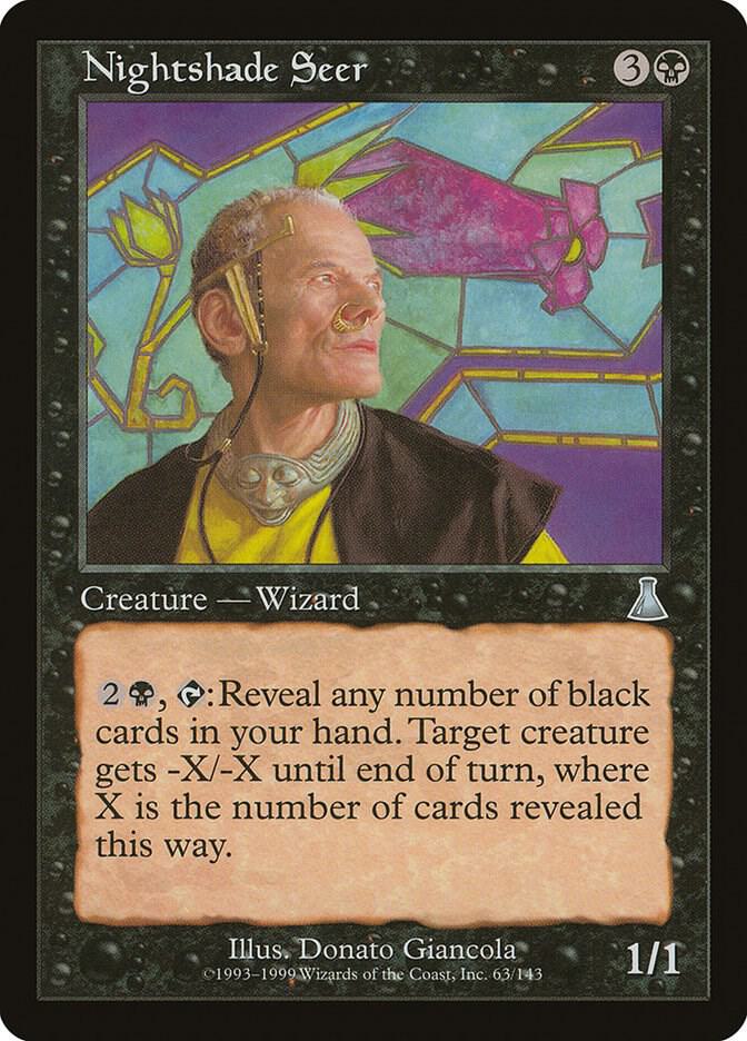 Nightshade Seer 63 card from Urza's Destiny