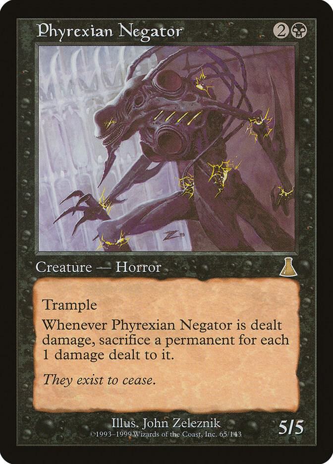 Phyrexian Negator 65 card from Urza's Destiny
