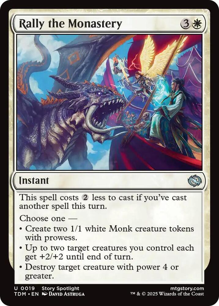 Rally the Monastery 19 card from Tarkir: Dragonstorm
