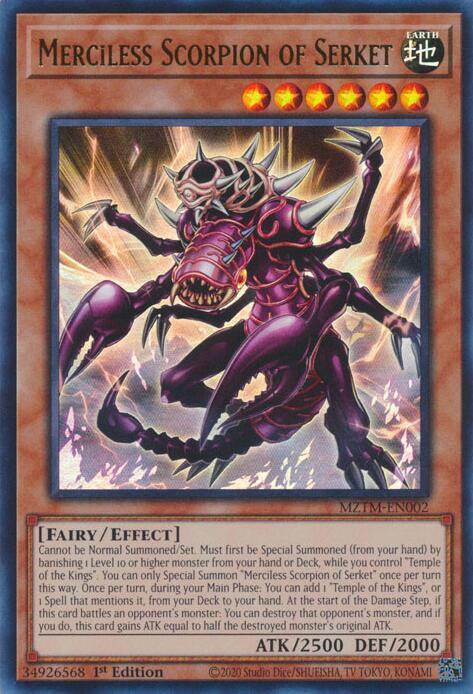 Merciless Scorpion of Serket MZTM-EN002 card from Maze of the Master