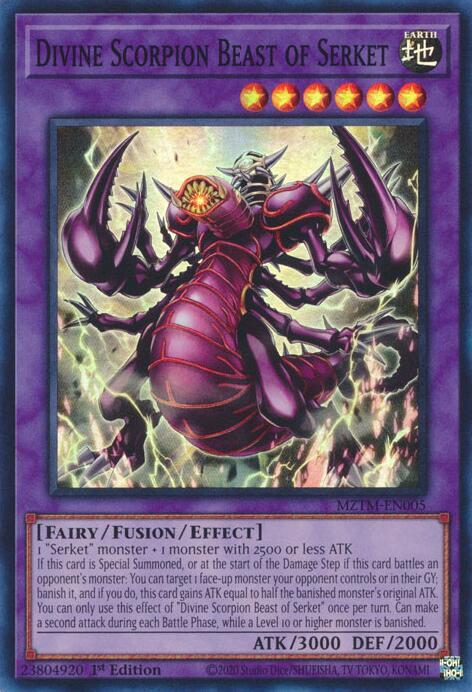 Divine Scorpion Beast of Serket MZTM-EN005 card from Maze of the Master