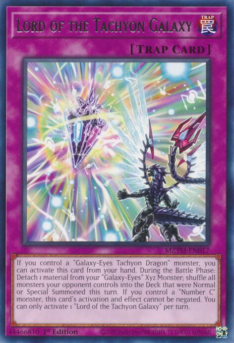 Lord of the Tachyon Galaxy MZTM-EN017 card from Maze of the Master