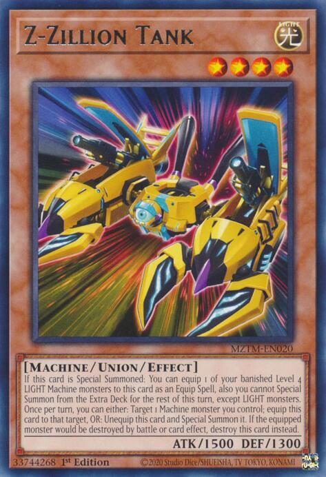 Z-Zillion Tank MZTM-EN020 card from Maze of the Master