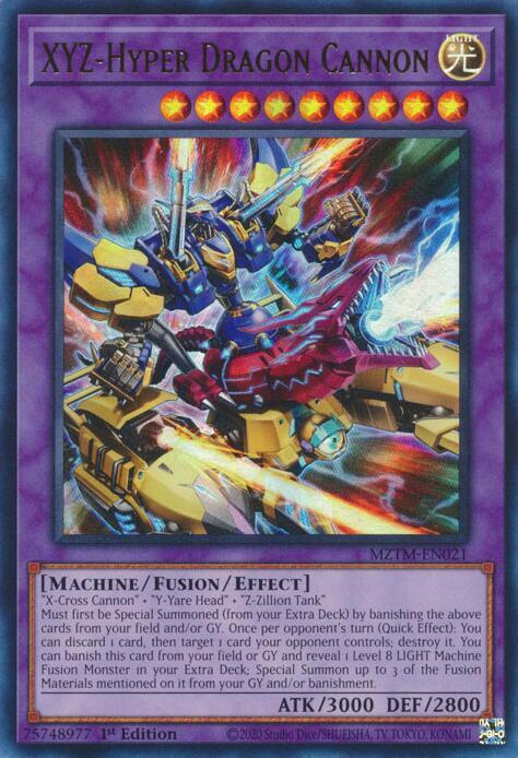 XYZ-Hyper Dragon Cannon MZTM-EN021 card from Maze of the Master