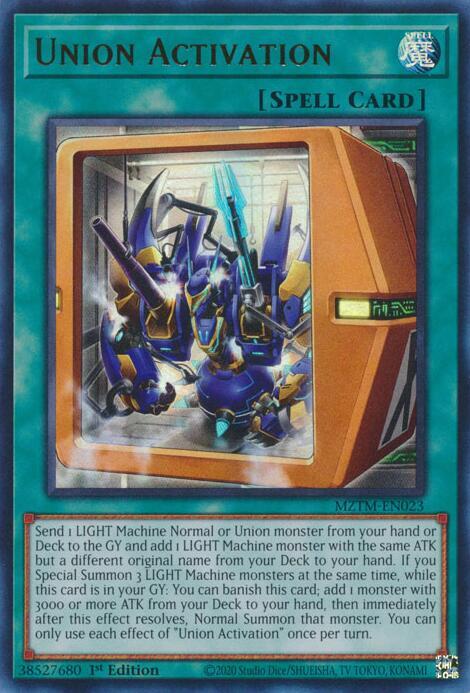 Union Activation MZTM-EN023 card from Maze of the Master